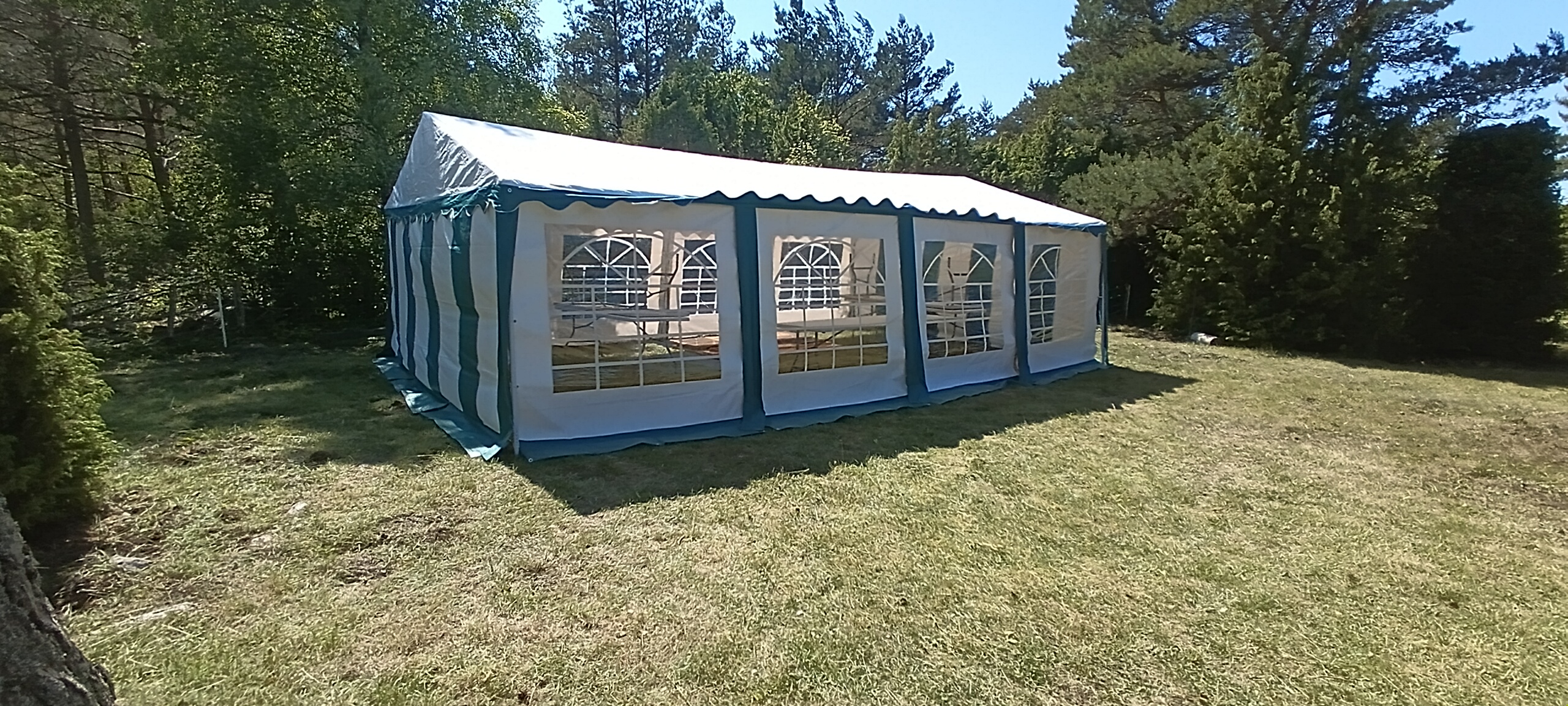 5x8m Peotelk (valge/roheline)