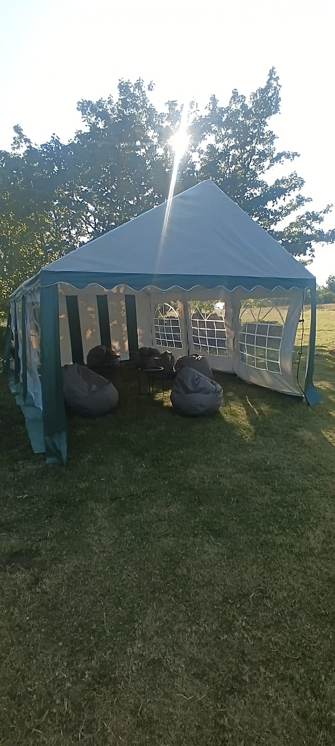 4x6m Peotelk (roheline/valge)