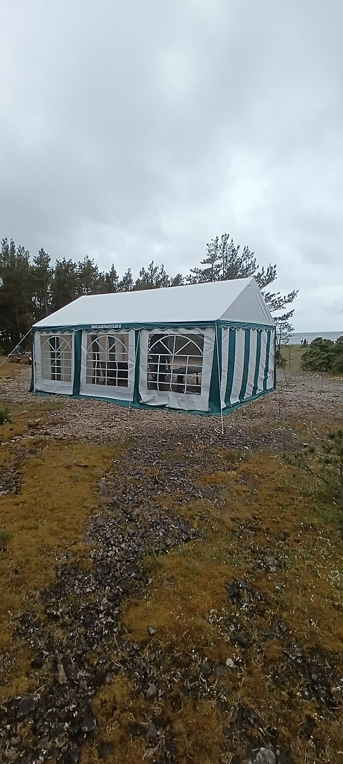 4x6m Peotelk (roheline/valge)