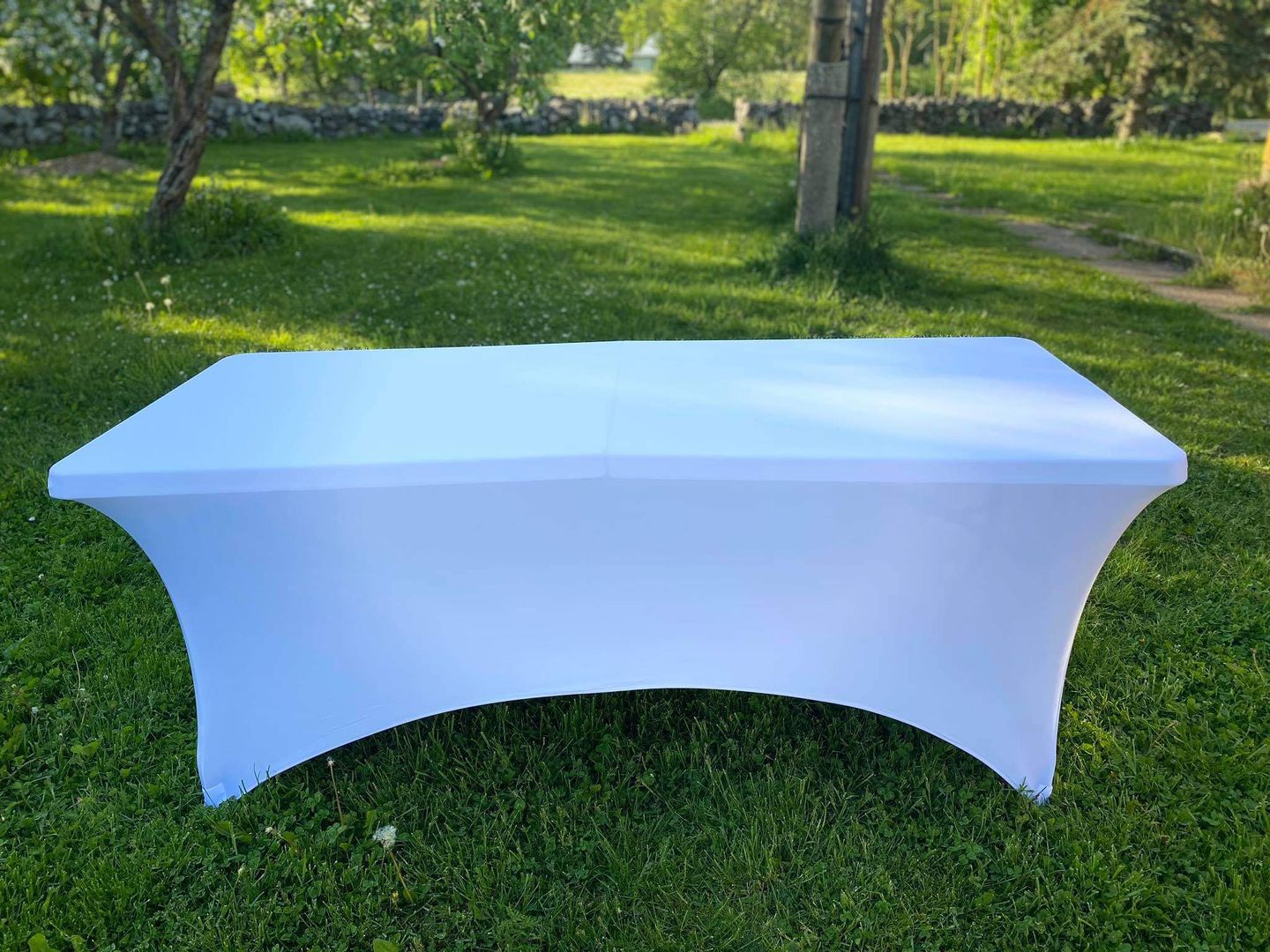 Valge Stretch Laudlina (183×76 lauale)